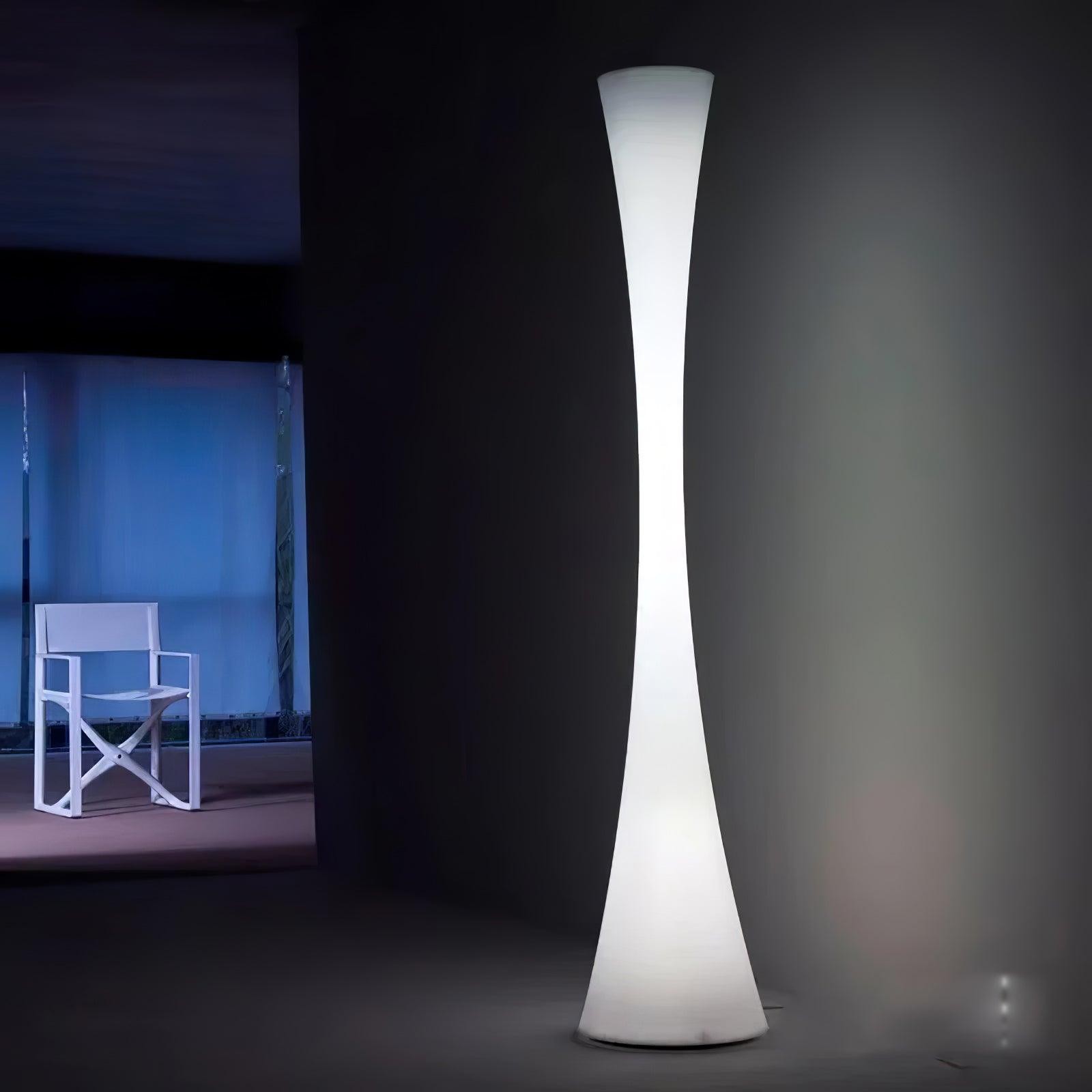Romantische eenvoudige witte kolomvloerlamp HL997