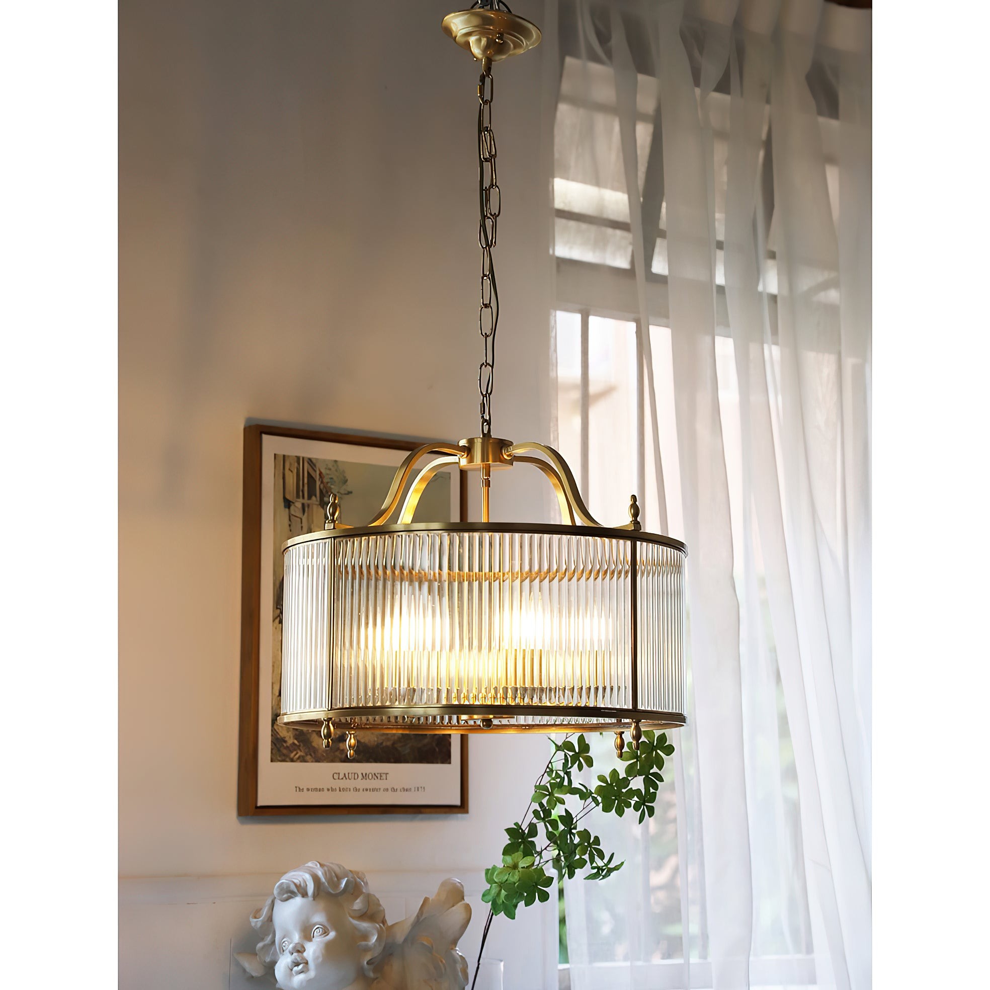 Lambeth glazen kroonluchter HL3254