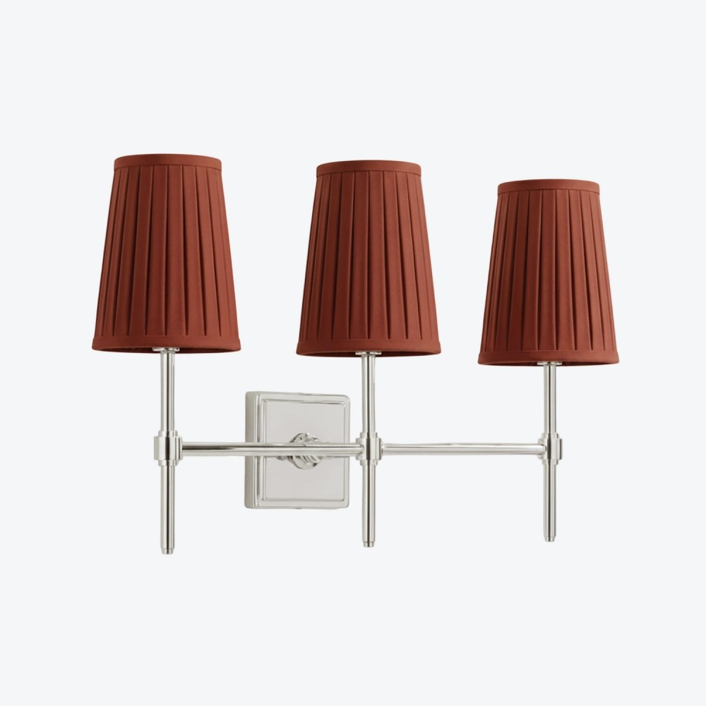 Derlina Witte Linnen Wandlamp – Retro Metalen Verlichtingsarmatuur met Meerdere Hoofden HL1433