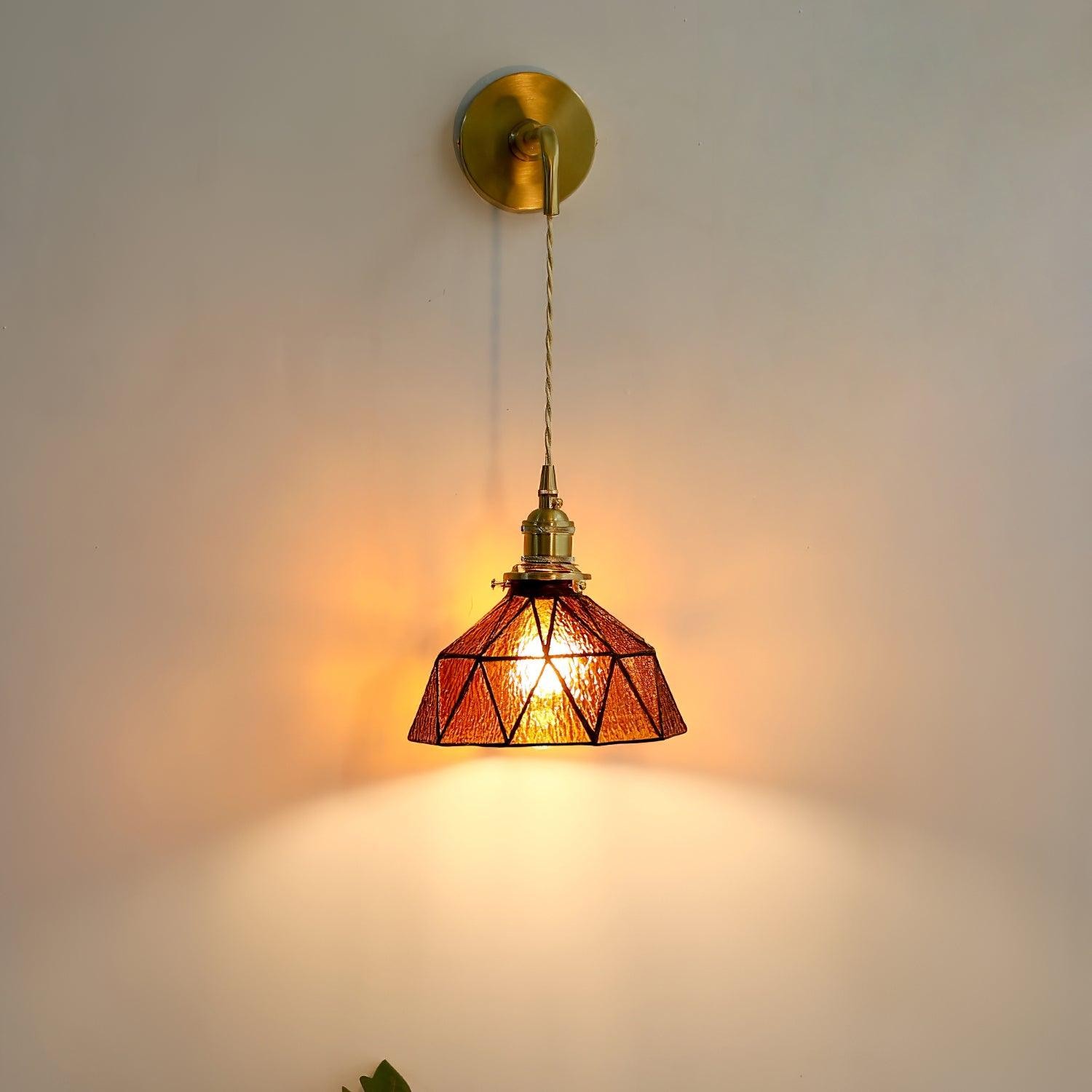Retro pastorale glazen wandlamp HL781