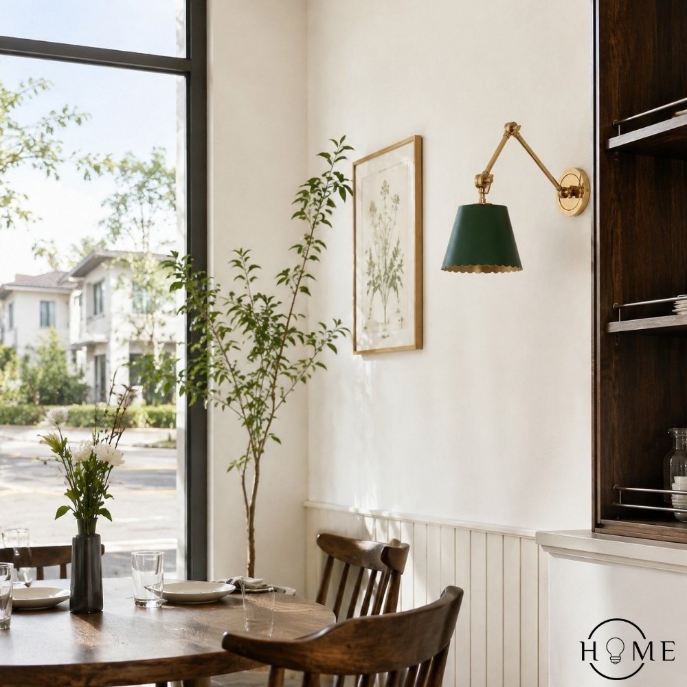 Foldray Scalloped Task Sconce - Leren wandlamp voor thuis HL1379