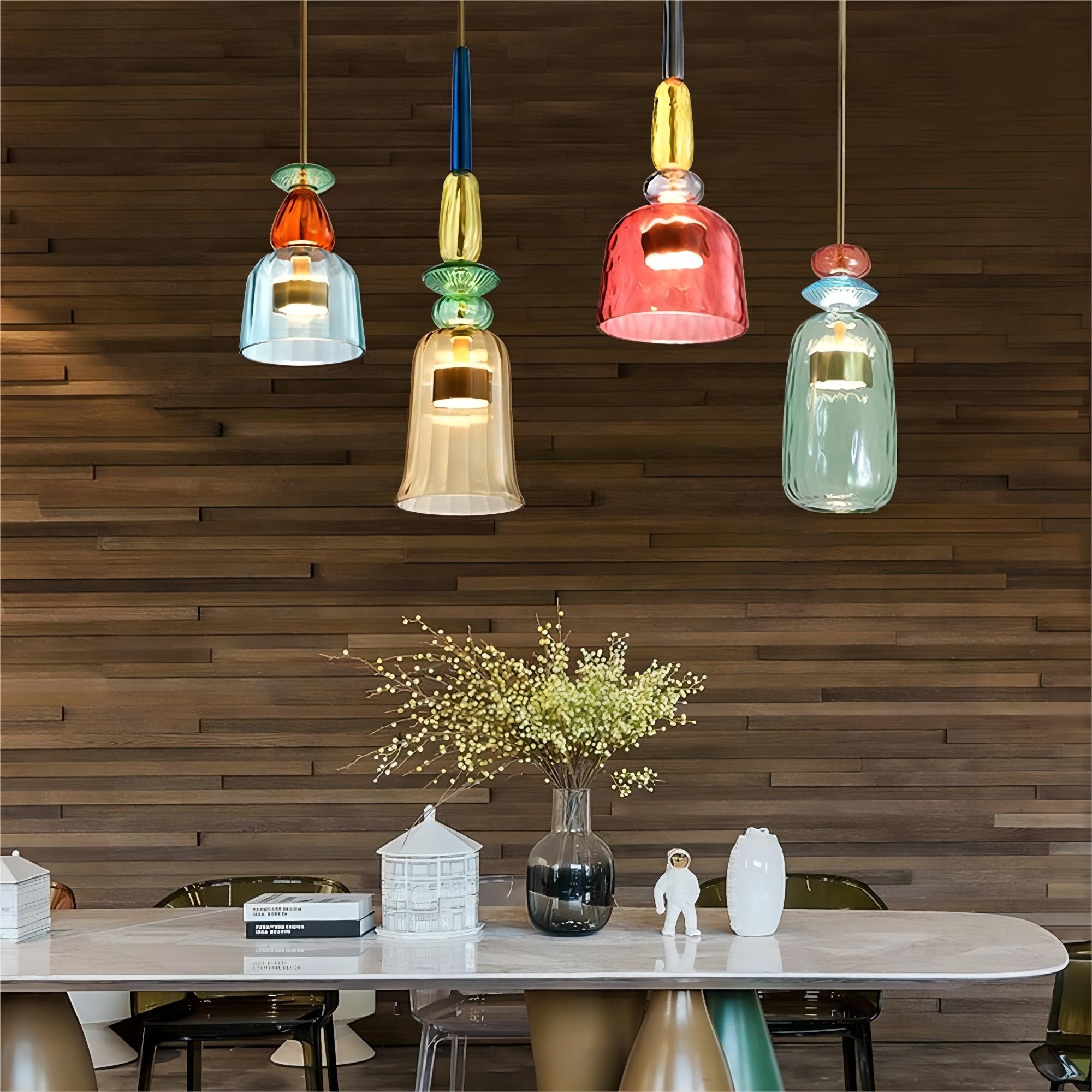 Scandinavische Macaron glas-in-lood design hanglamp HL213