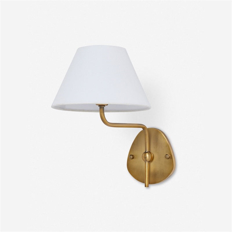 Kulo stoffen wandlamp – moderne wandlamp met dubbele arm van linnen voor de woonkamer HL1785