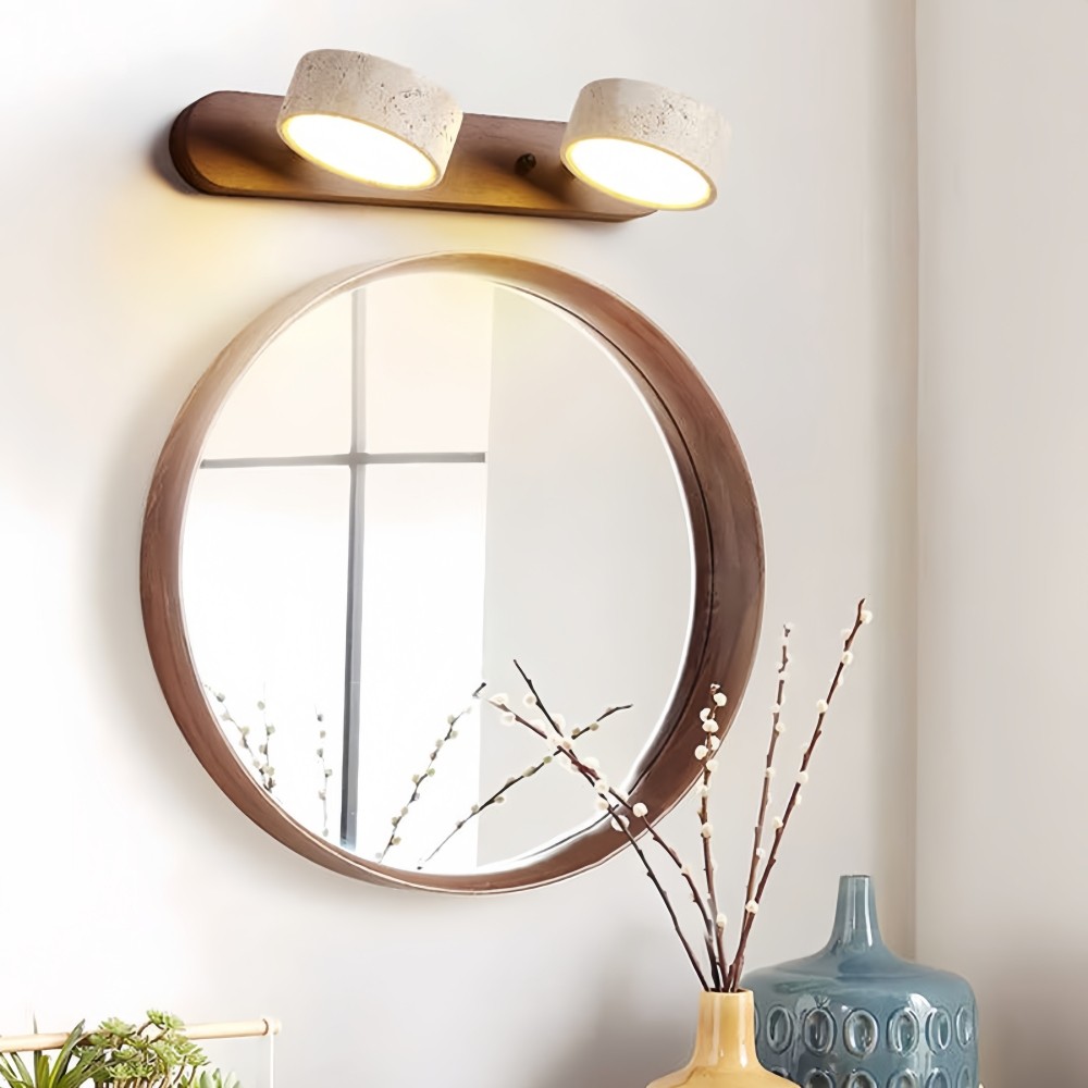Travertijn Houten Wandlamp - Draaibare LED-Badkamerverlichting HL1052