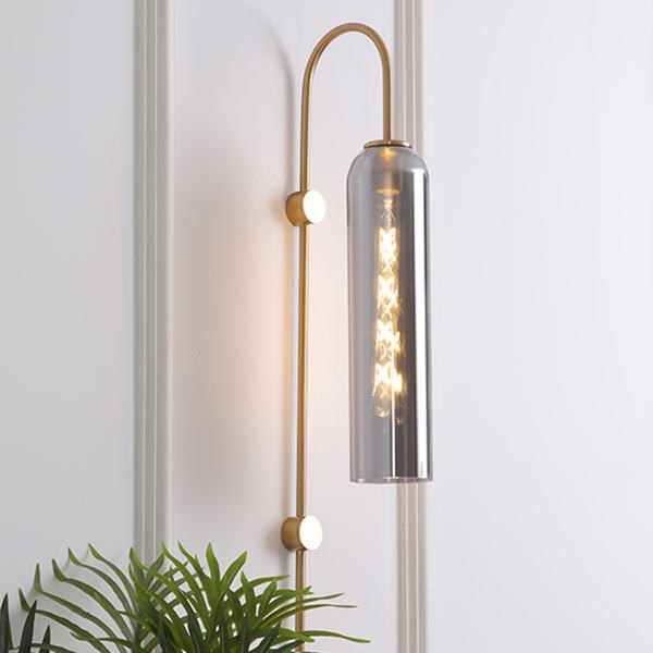 Glazen Float Glide Cilindrische Wandlamp voor Slaapkamer