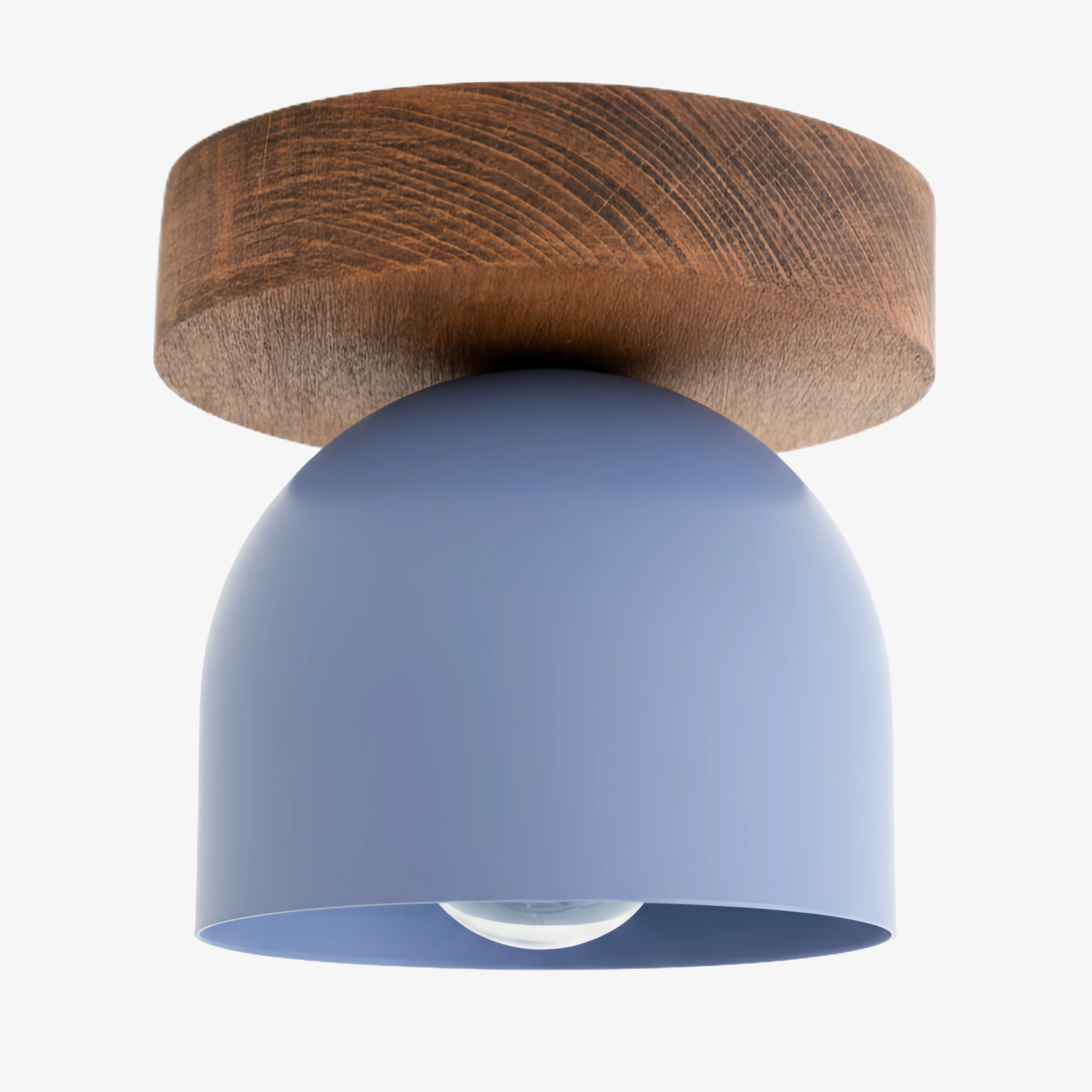 Metio Dome moderne rustieke plafondlamp - houten en metalen fusie HL1734