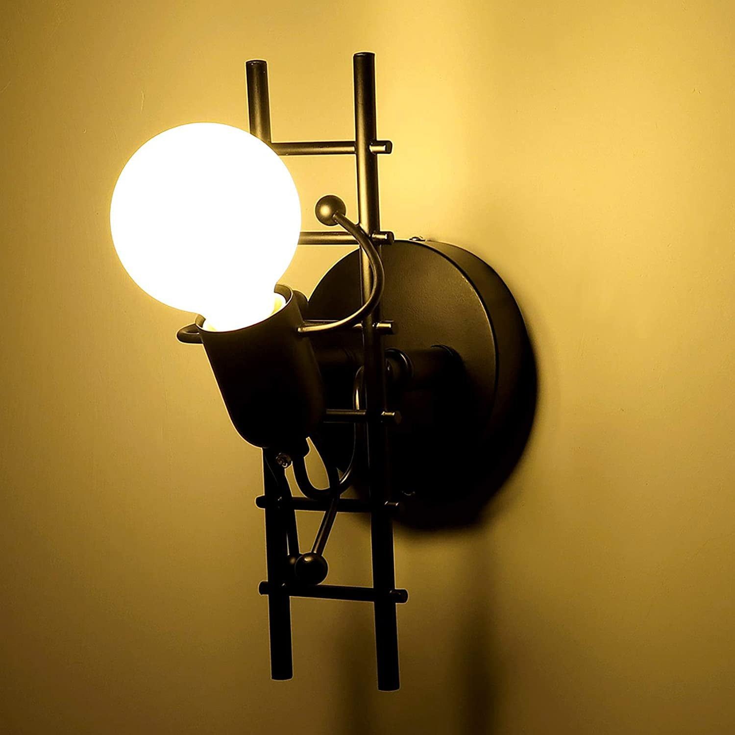 Modern Art Creative Iron Humanoid decoratieve wandlamp HL23