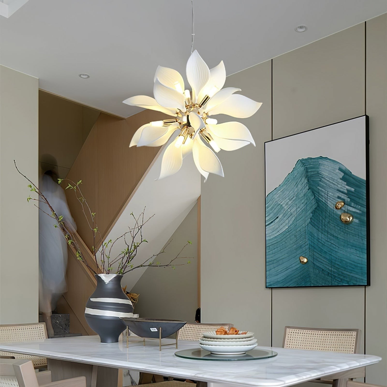 Petaline Bloom keramische bloemen hanglamp HL1219