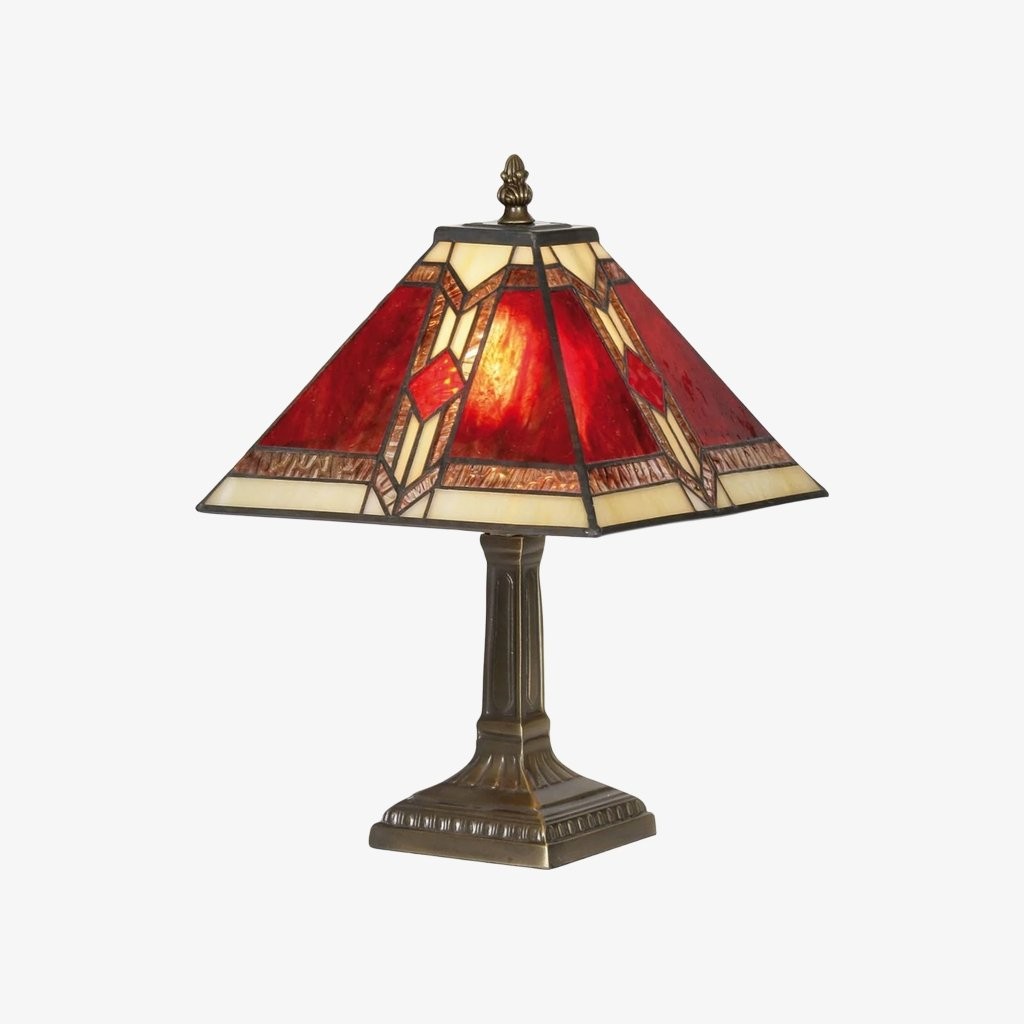 TiffStar Glas-in-lood Tafellamp - Vintage Glas-in-lood Stijl Geschikt voor Slaapkamers en Woonkamers HL2240