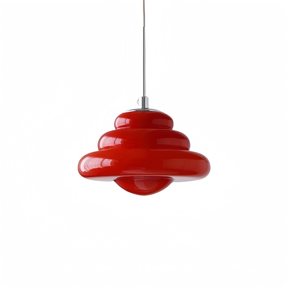 Art Deco glazen hanglamp - Bauhaus Donut kleurrijk ontwerp HL1334