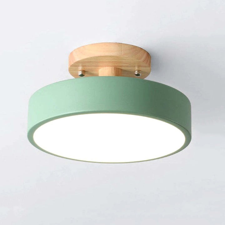 Scandinavische Macaroon Houten Ronde Plafondlamp HL152