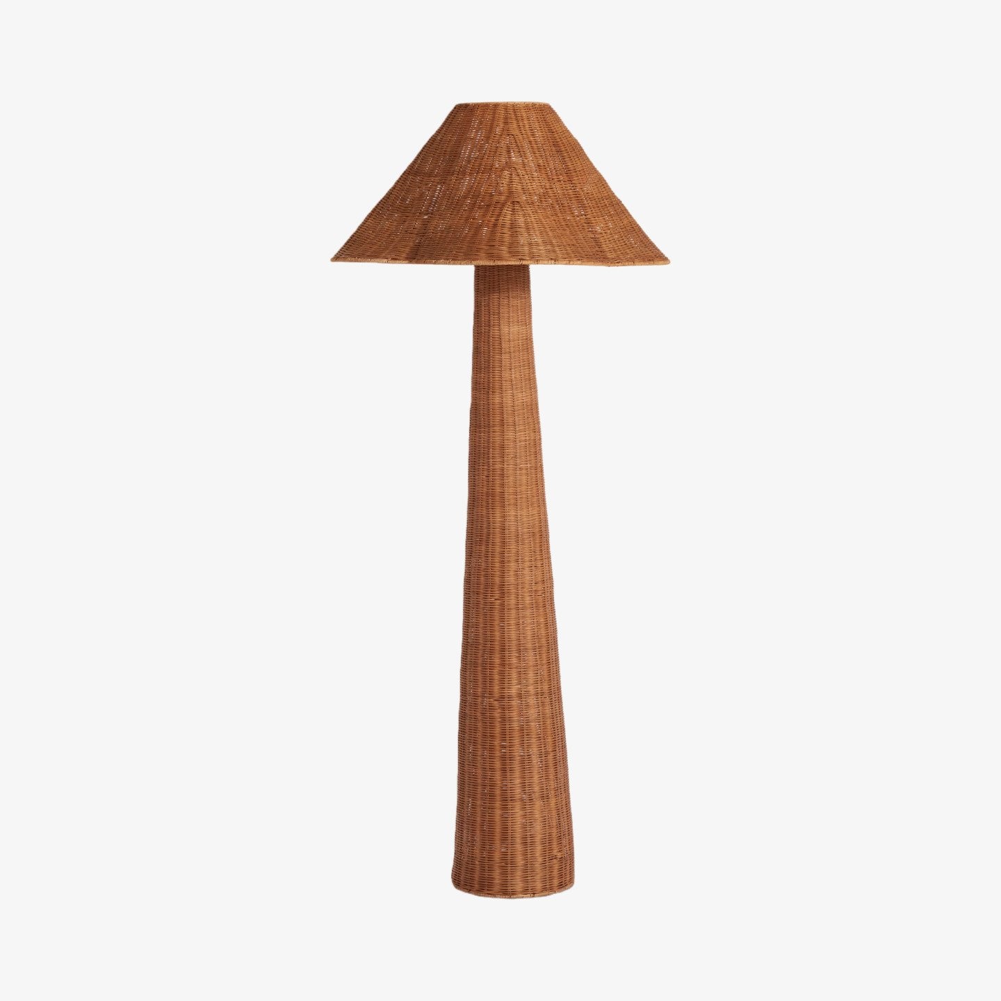Wickara geweven vloerlamp - Sculpturaal rotan ontwerp met natuurlijke rotanstijl, geschikt voor woonkamer en slaapkamer HL1858