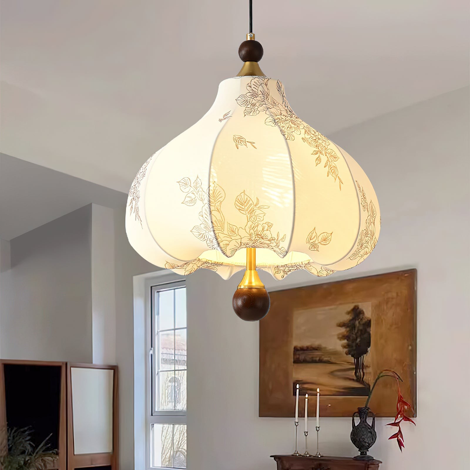 Franse Retro Stoffen Patroon Hanglamp HL496