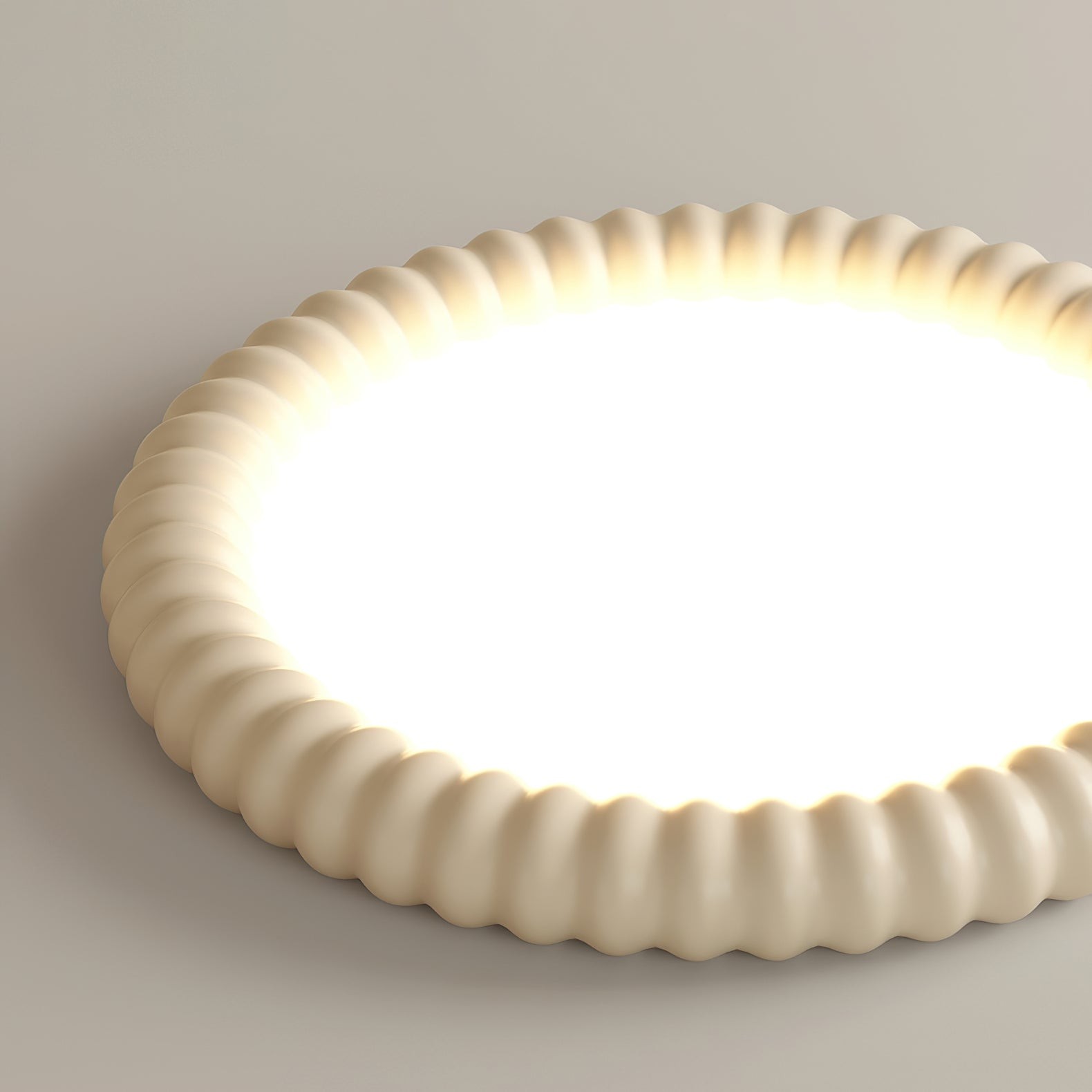 Crèmekleurige stijl rimpelring plafondlamp HL774