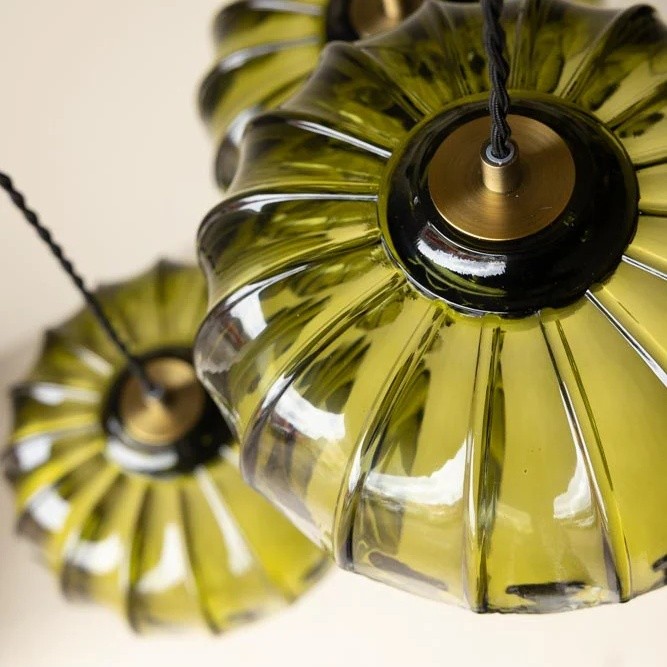 Aridia Palm Leaf Cluster Hanglamp Artistieke Glazen Hanglamp voor Hal, Keuken en Woonkamer HL2488