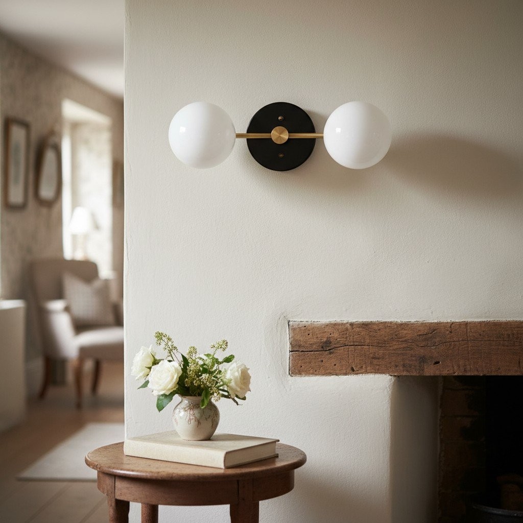 Glorica Glazen Badkamerlamp - Moderne Wandlamp van Messing voor Badkamerstijl HL1680
