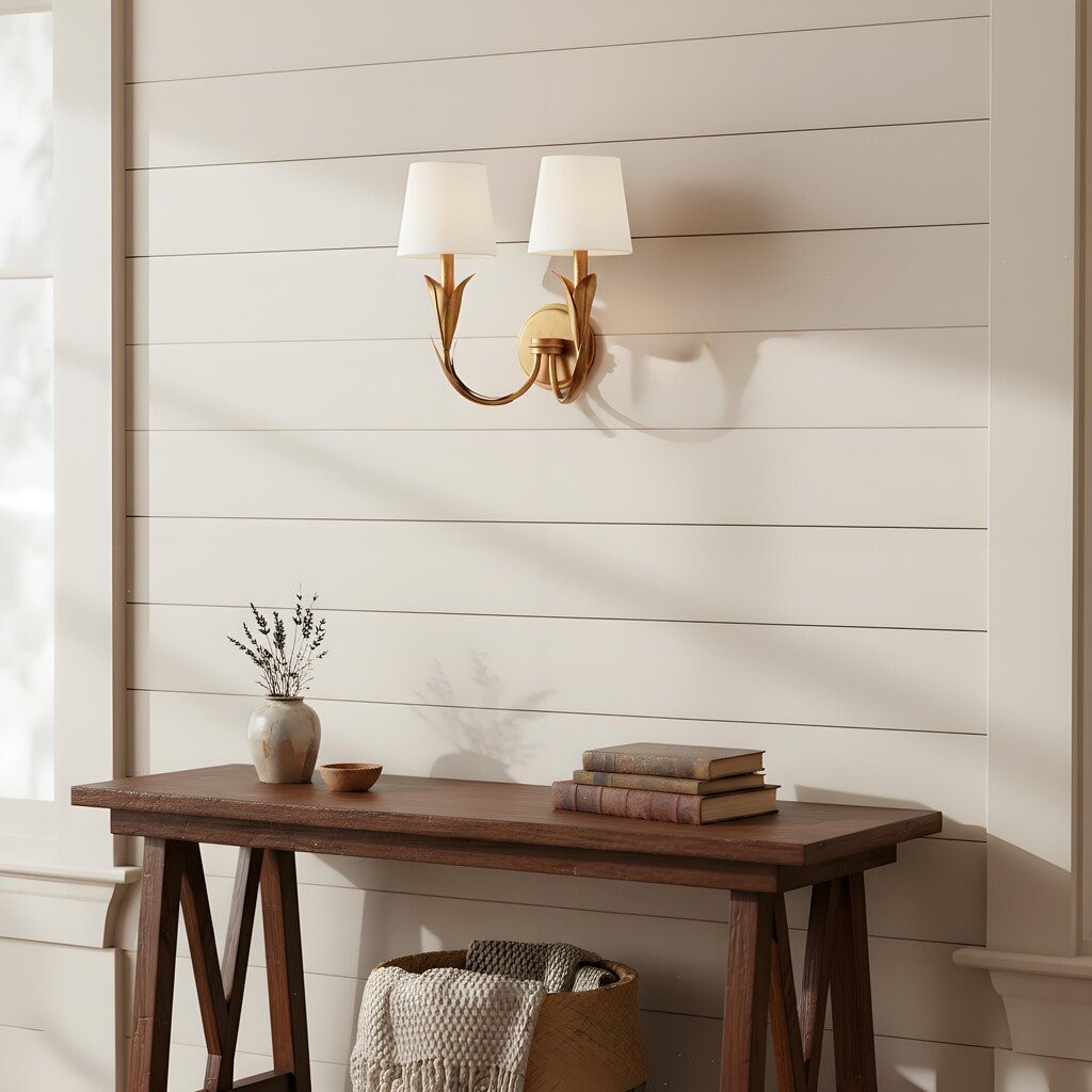 Duova wandlamp - ontwerp met gebogen, rietachtige metalen armen voor slaapkamer, woonkamer of badkamer HL1895
