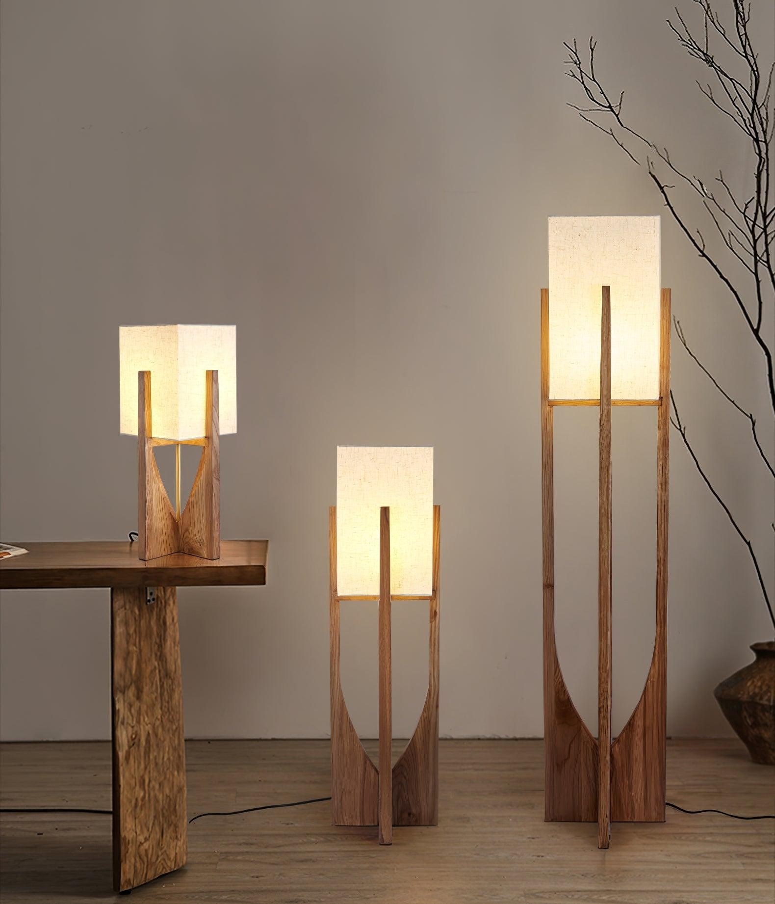 Vintage Wabi-stijl vloerlamp HL443