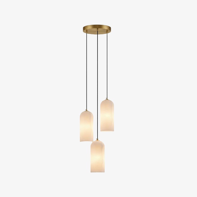 Alabresca Mid Century Alabaster Hanglamp - Hanglamp met meerdere koppen voor keukeneiland HL2487
