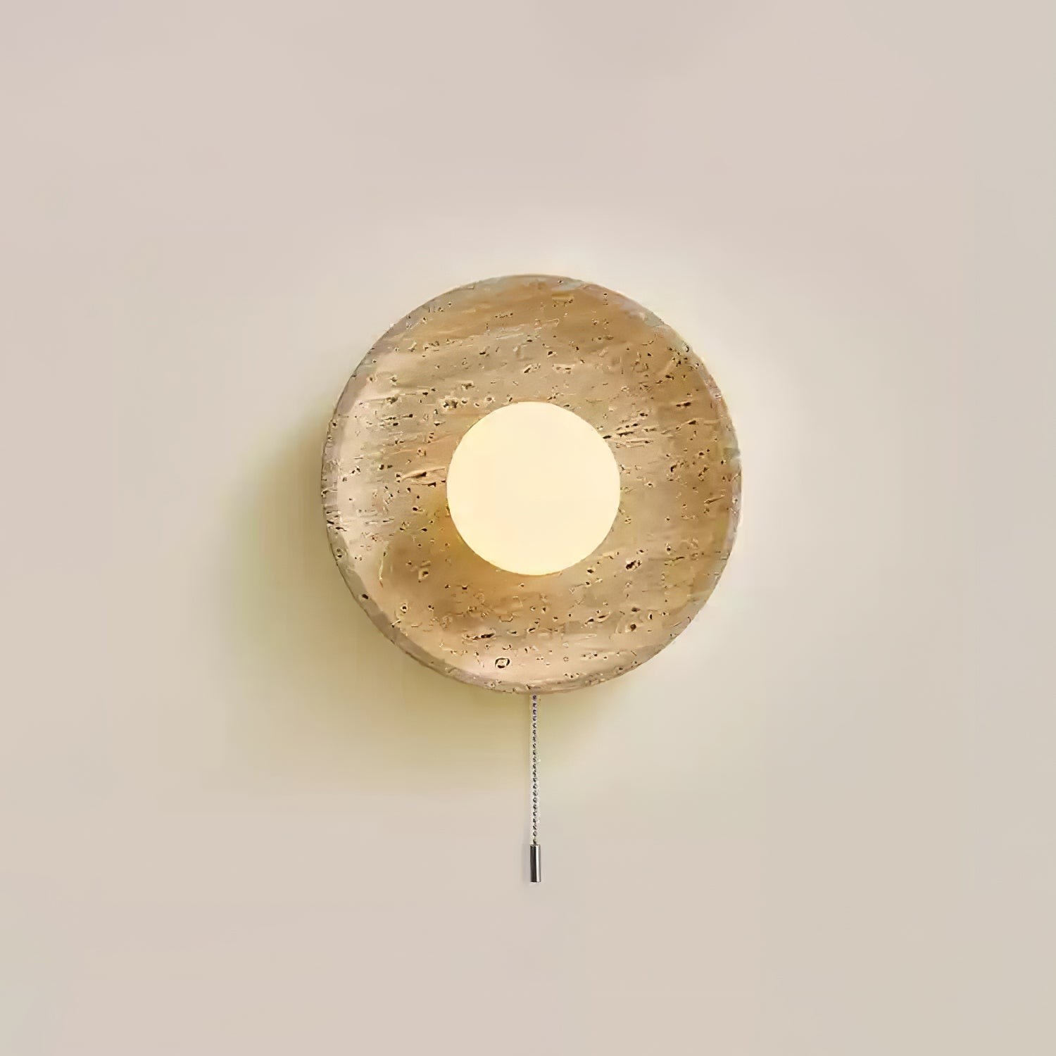 Retro Wabi Sabi Travertine Lunar Eclipse Wandlamp HL938