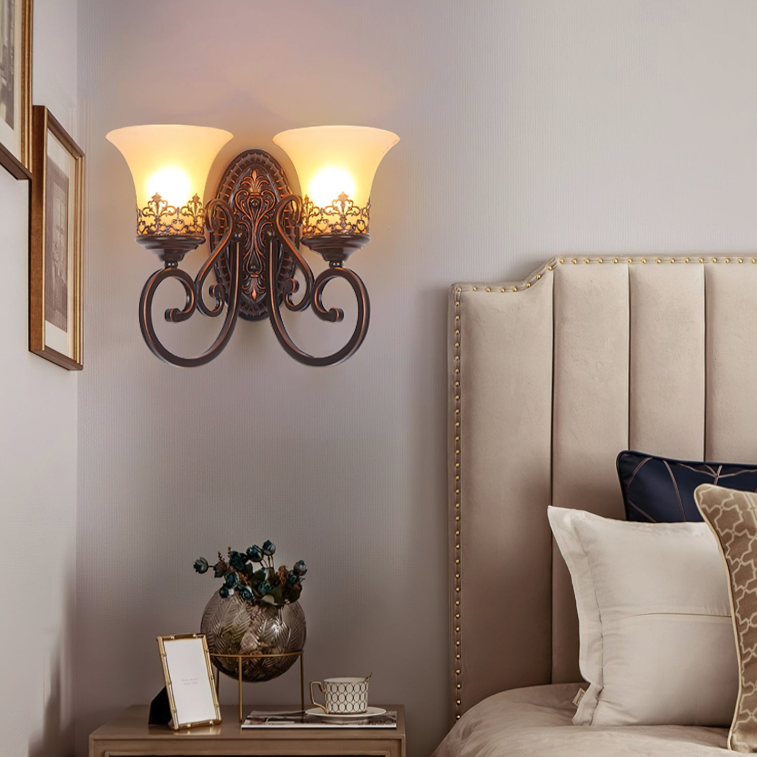 Grote Zwarte Baard Wandlamp HL1159