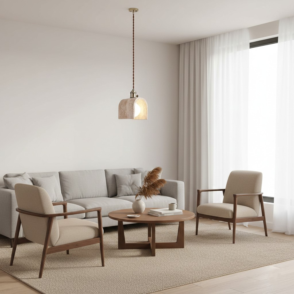 Alagusmo Minimalistische Travertin Hanglamp HL3445