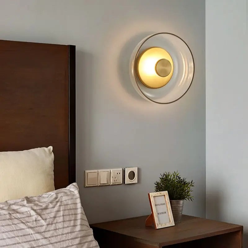 De Shimmering Glow Premium Minimalistische Messing Wandlamp HL3401