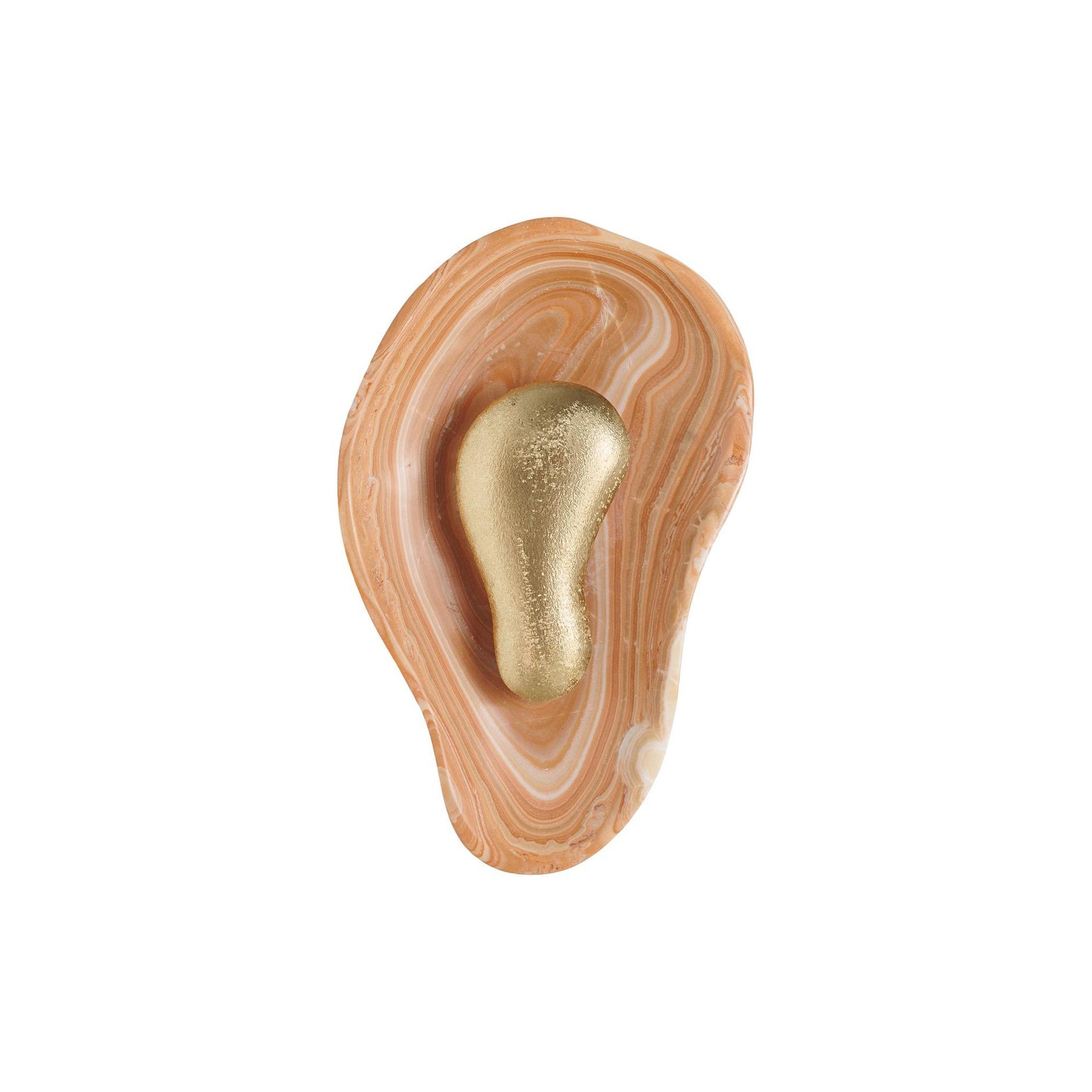 Wandlamp van gehamerd oesterkleurig onyx HL3278