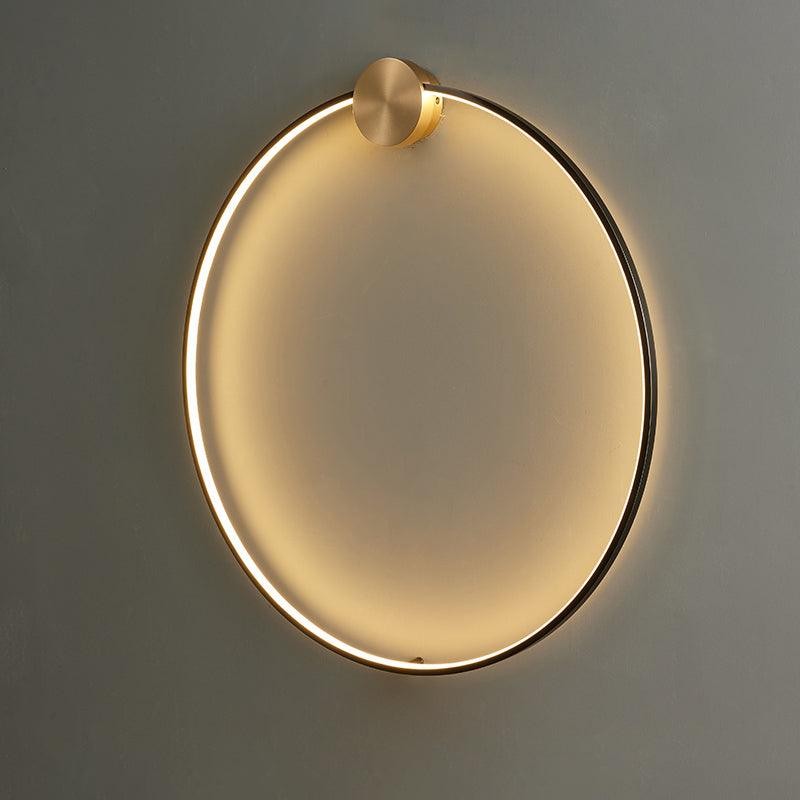 Minimalistische creatieve eenvoudige messing ronde LED-wandlamp HL776