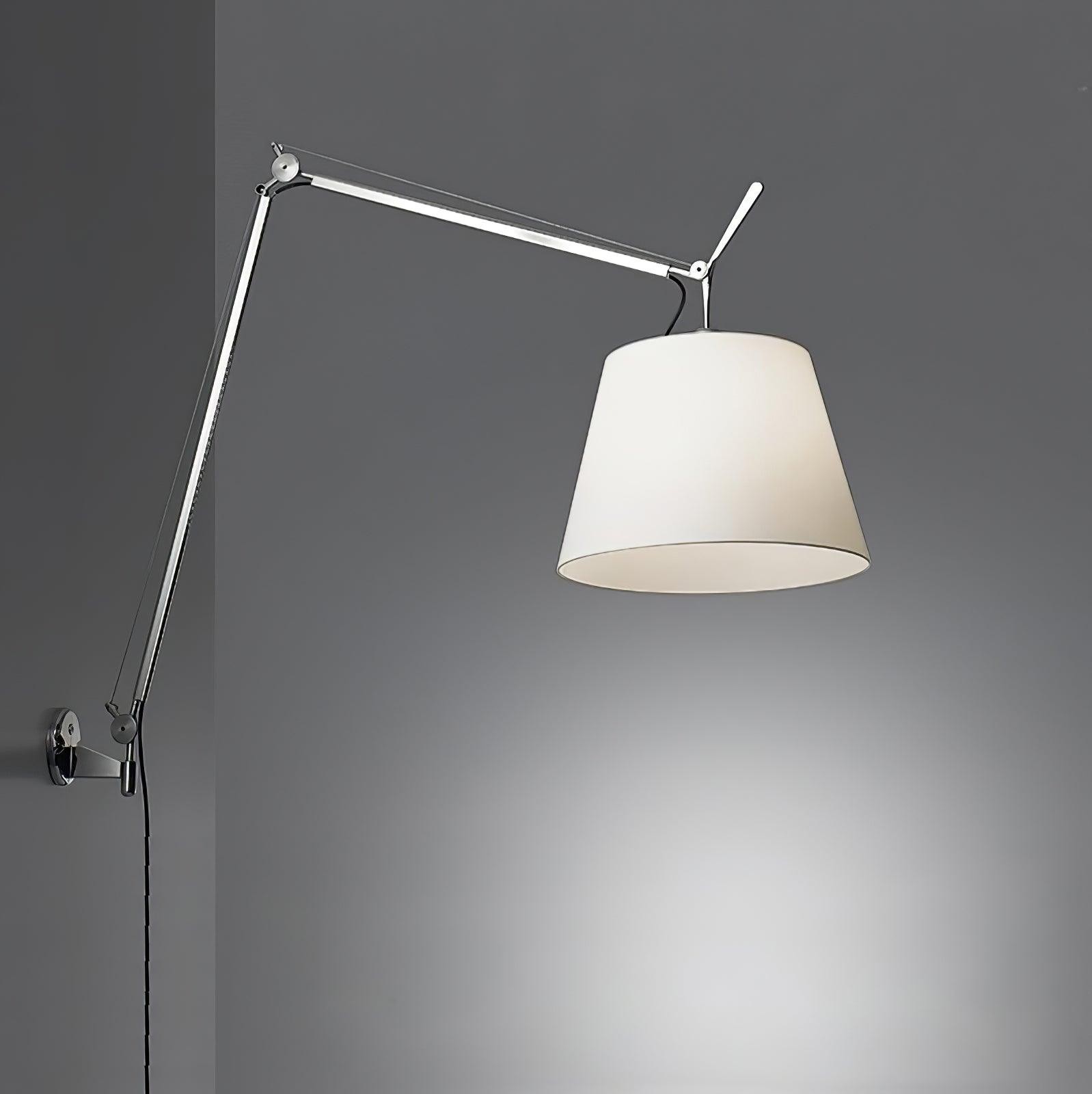 Moderne metalen wandlamp met emmerdesign en wip HL1109