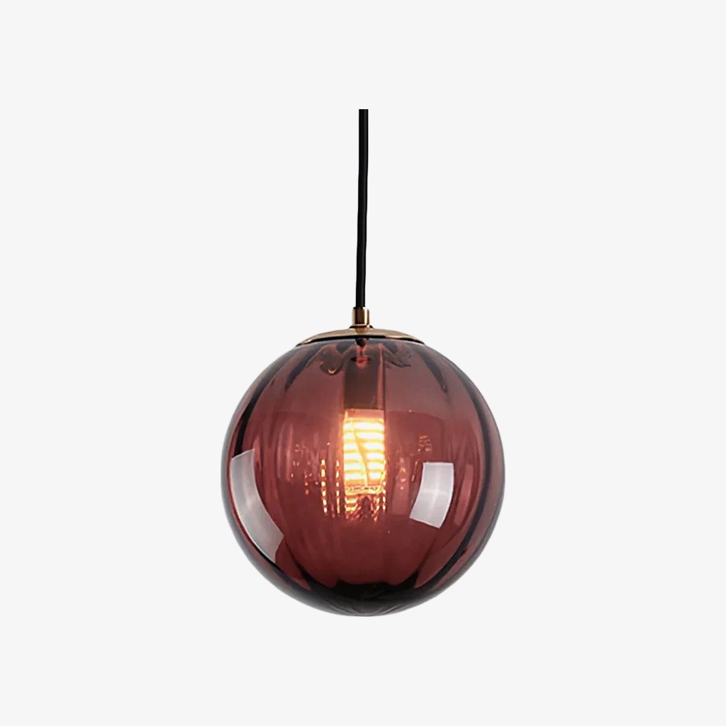 Lunorie hanglamp met glazen bol van ijzer en metaal – een stijlvolle, verstelbare hanglamp voor eetkamers HL2351