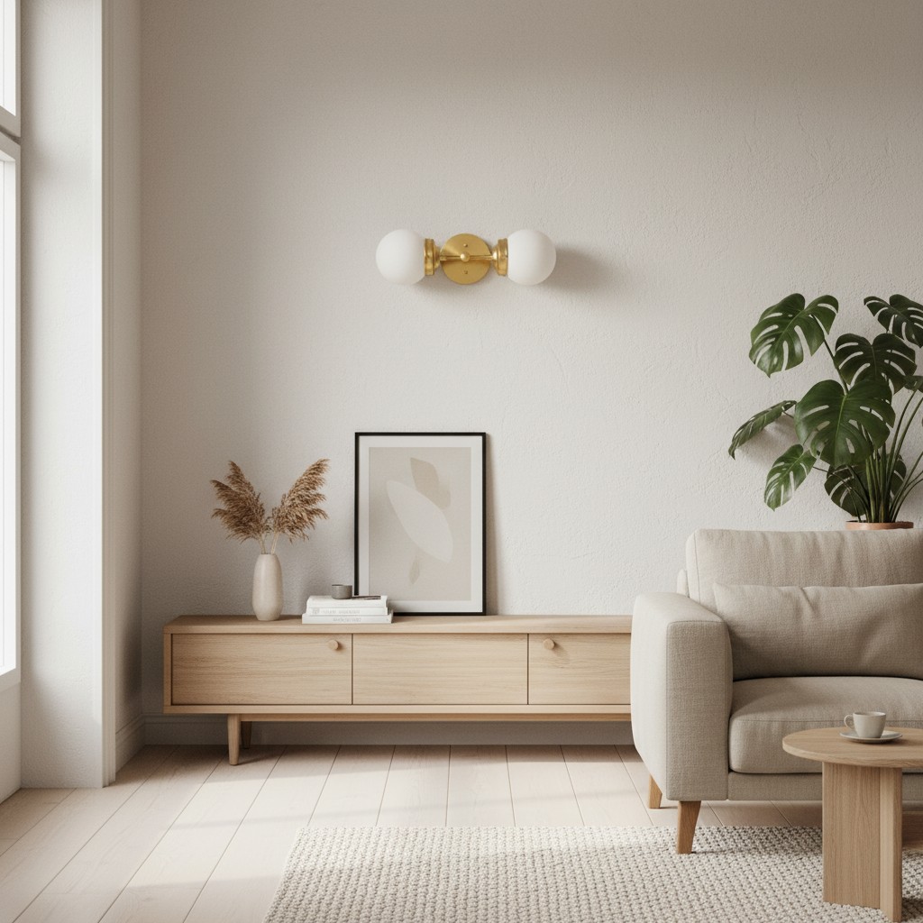 Lumio Globe moderne geometrische wandlamp - badkamermeubelverlichting met twee lampen HL1708