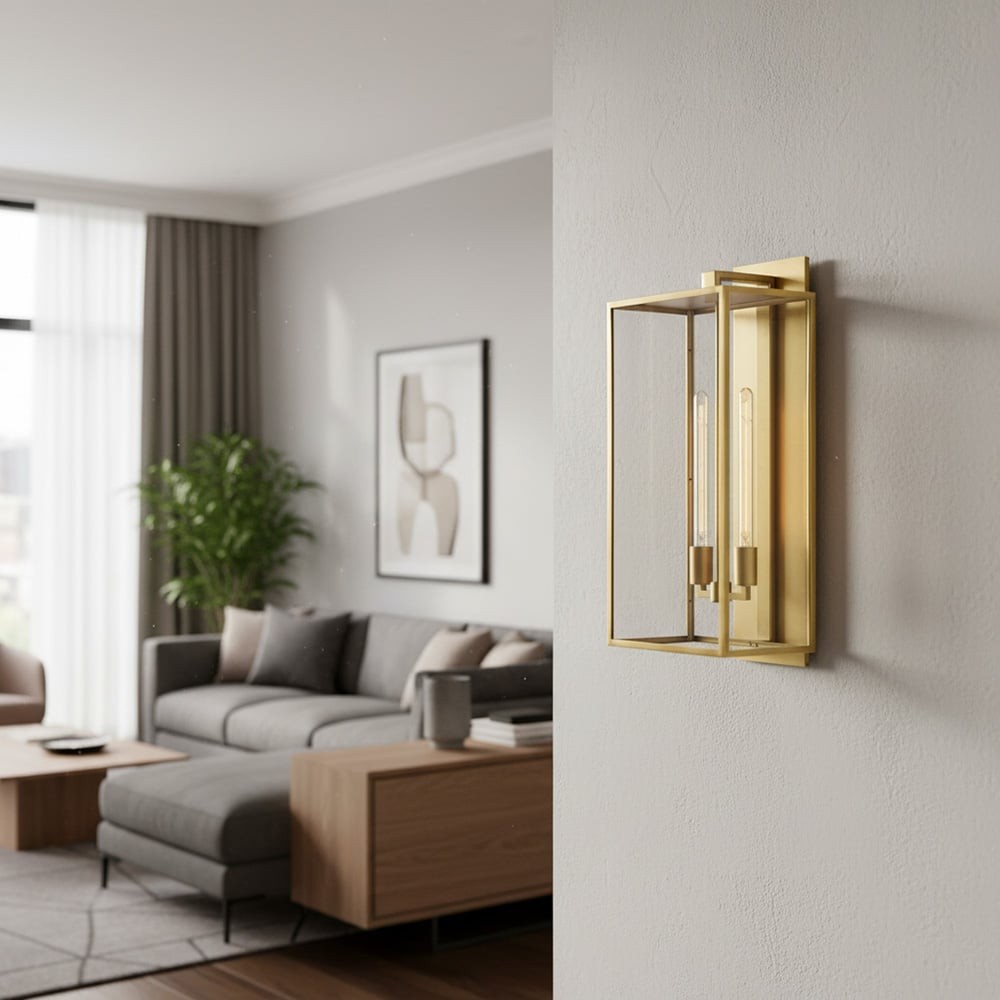 Klassieke Beckman Vintage Wandlamp - Staal & Glas Lineair Design HL1821