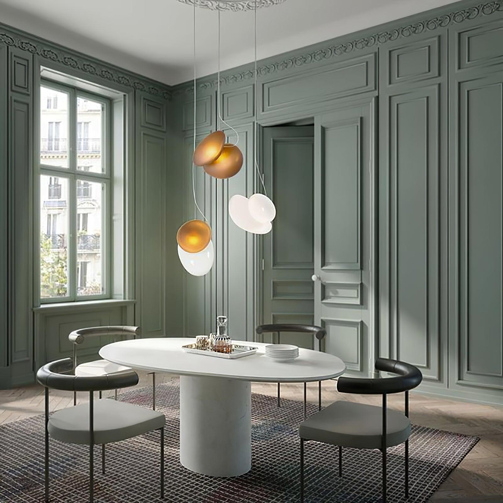 Doorschijnende hanglamp van matglas HL867