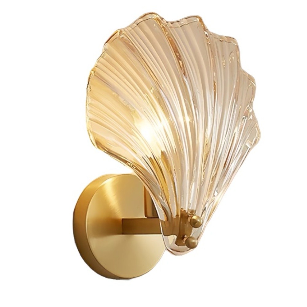 Moderne glazen design wandlamp in schelpvorm HL61