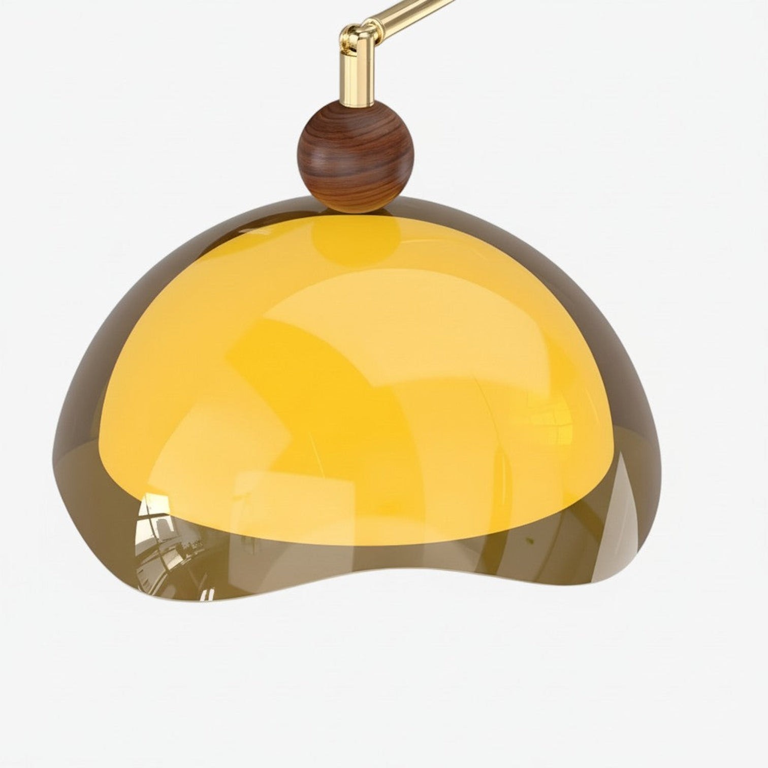Afterglow Moderne Sunset Wandlamp - Ontwerp met dubbele glazen kap en voet met houtstructuur HL2363