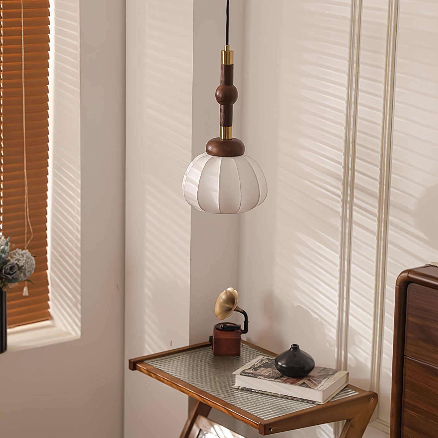 Zijden bol hanglamp HL741
