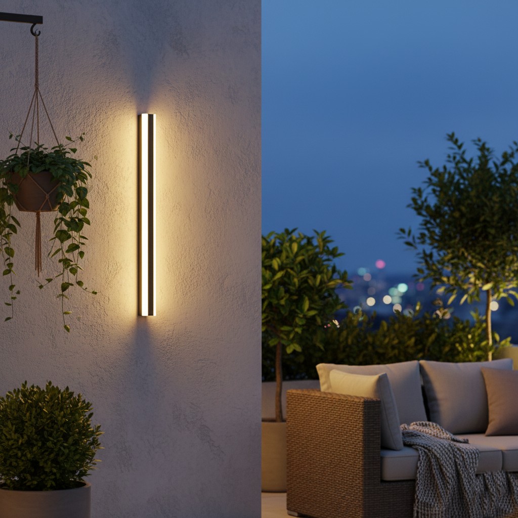 Edge Smooth Minimalistische Lineaire Metalen Buitenwandlamp HL3518