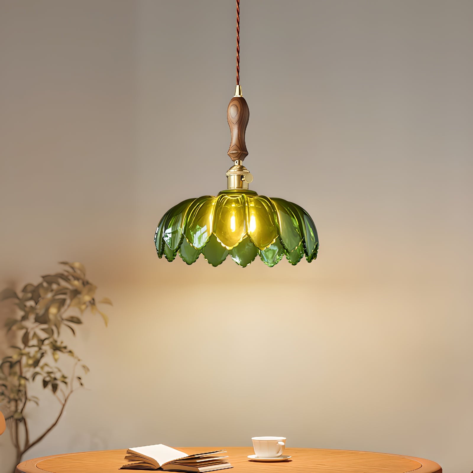 Retro Petal Groene Hanglamp HL600