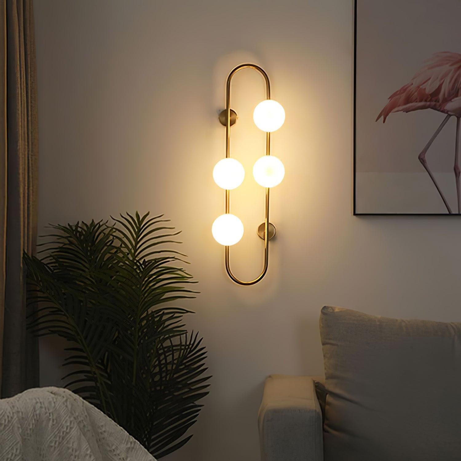 Nordic Modern Geometrische Glazen Bol Wandlamp HL400