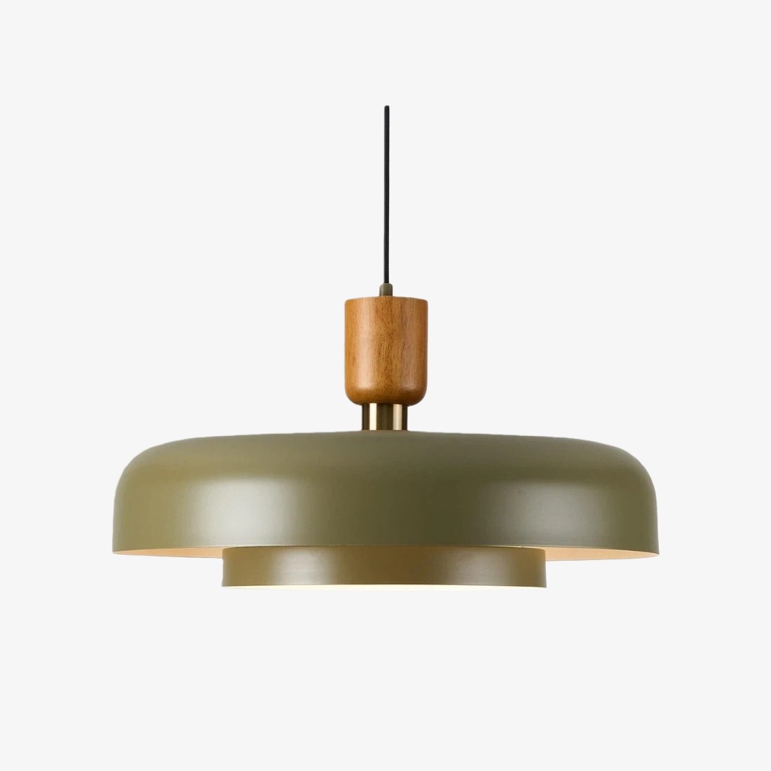 Orbulis Ronde Hanglamp met Houtnerf - Moderne Metalen Hanglamp voor de Eetkamer HL2366
