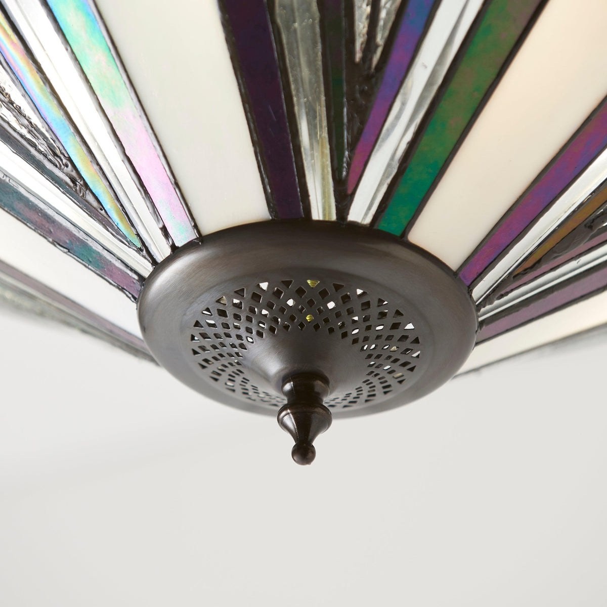 TF Astoria Decoratieve Plafondlamp met Glas-in-lood - Art Deco Plafondarmatuur voor Entrees & Woonkamers HL2230