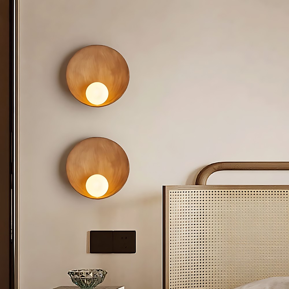 Serenity Moderne Hars Japandi Metalen Wandlamp HL3346