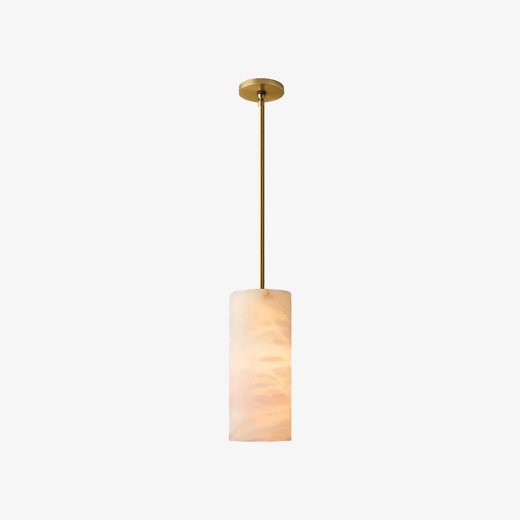 Lumastera cilindrische hanglamp met natuursteenstructuur - Luxe lamp voor de woonkamer HL2544