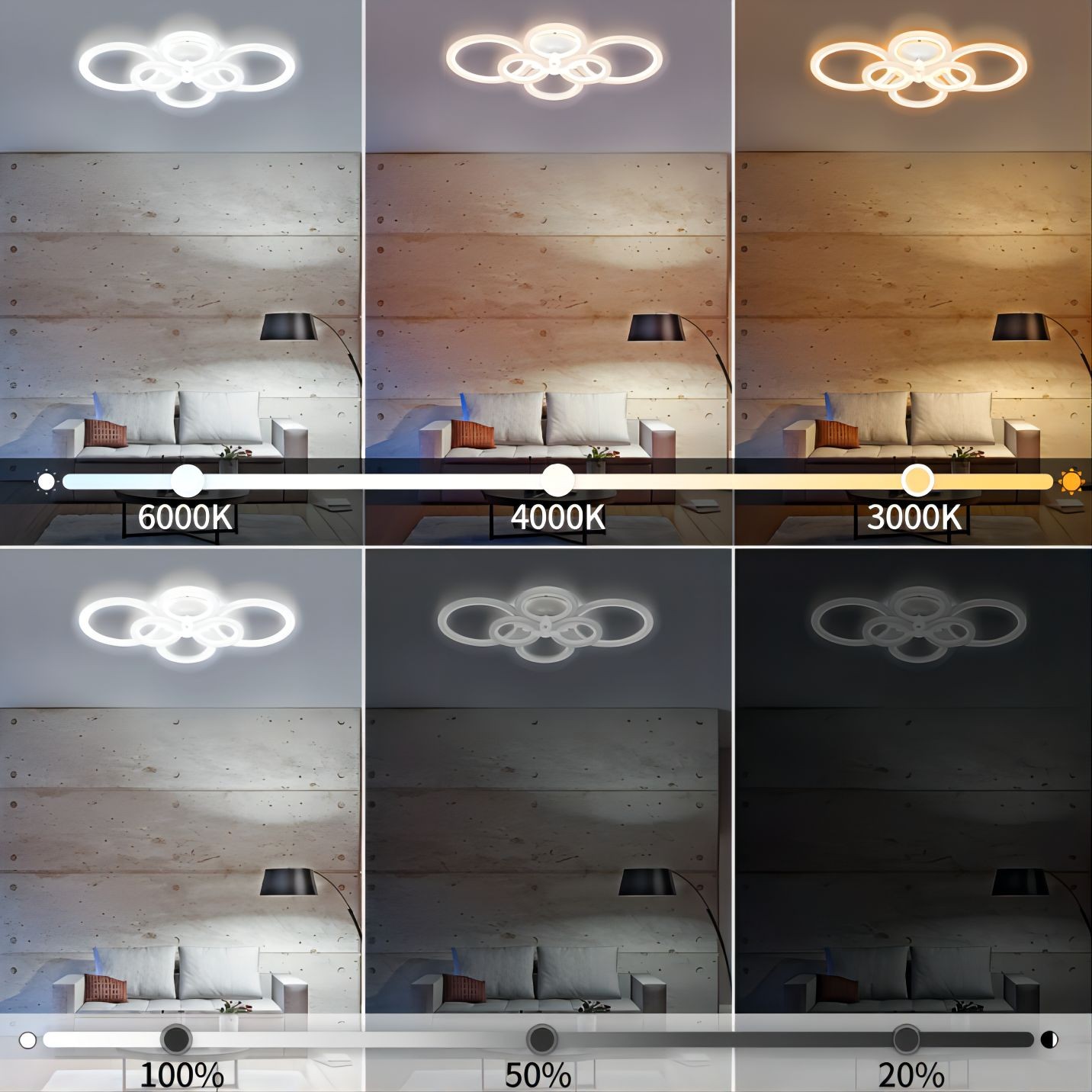 Dimbare Acryl Plafondlamp