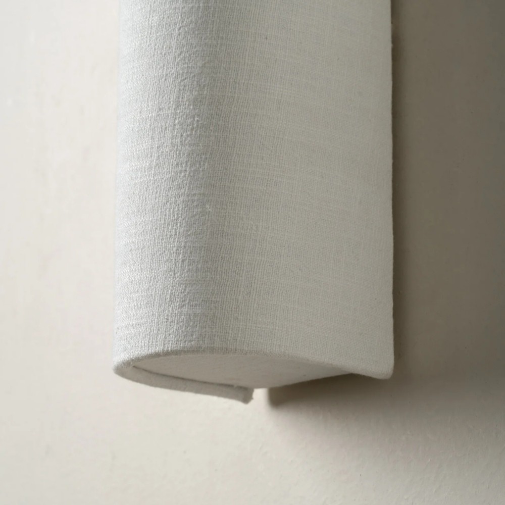 Linbron linnen wandlamp met natuurlijke stoffen kap, moderne wandlamp voor de slaapkamer HL2283
