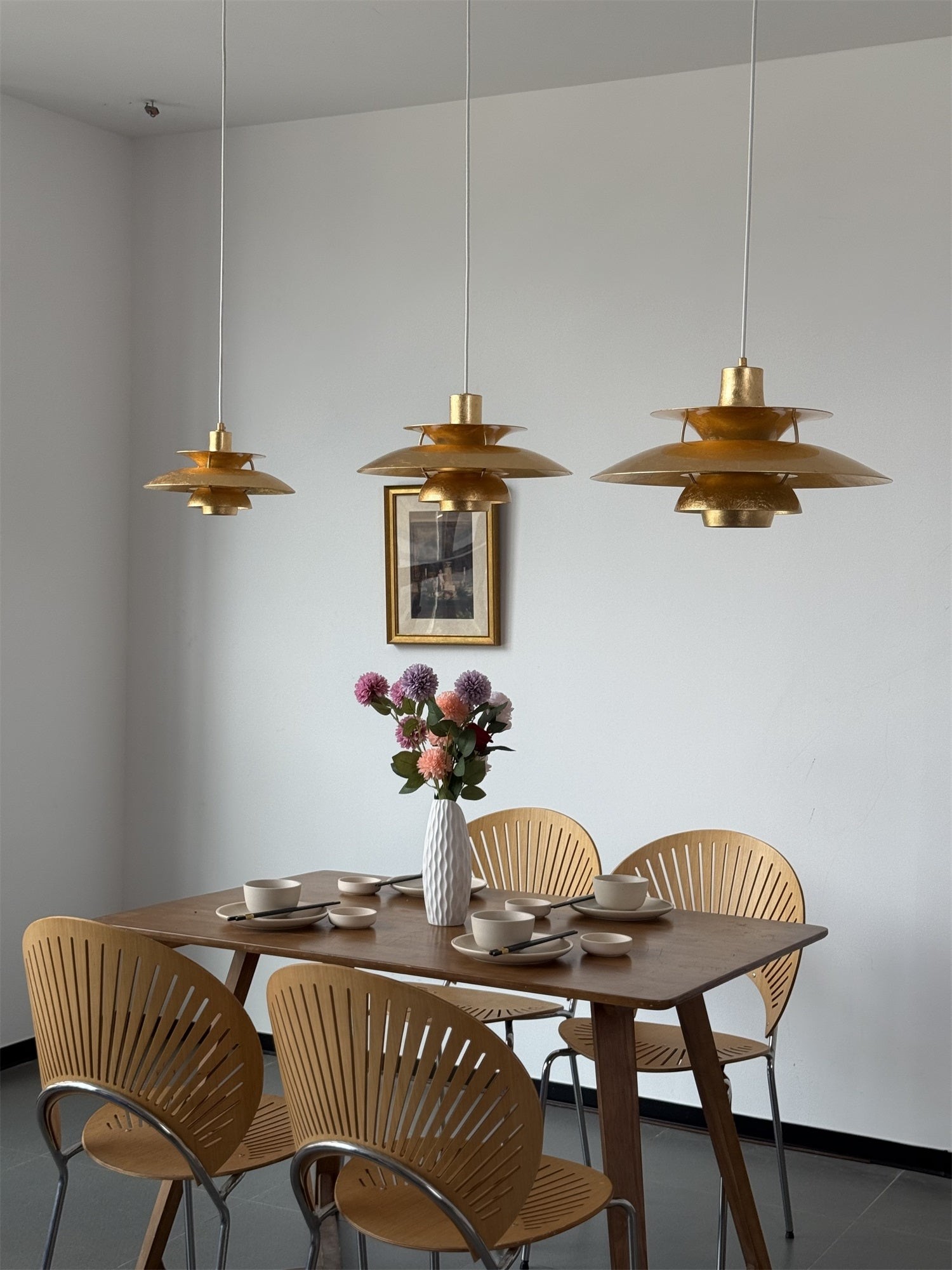 Hanglamp HL3315 met gouden folie