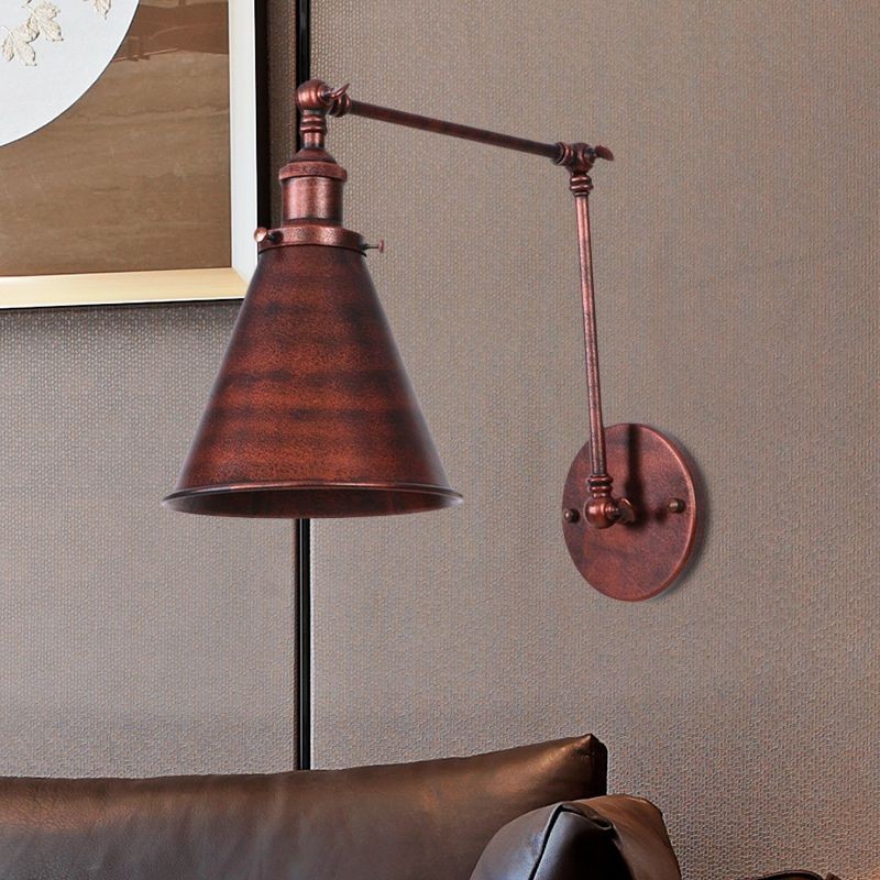 Verstelbare metalen wandlamp in industriële stijl HL995