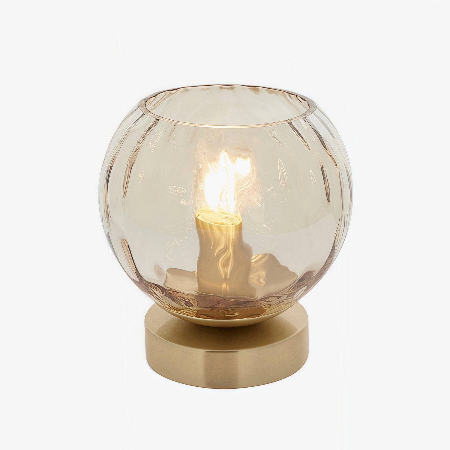 Tracian Moderne Tafellamp met Bolvormige Kuiltjes - Messing Sfeervolle Decoratieve Lamp voor Slaapkamer of Woonkamer HL2250