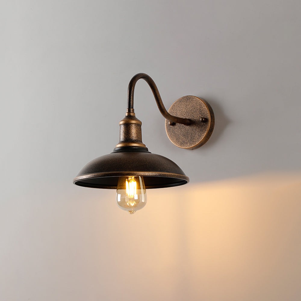 Retro industriële komvormige waterdichte buitenwandlamp HL999